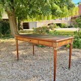Louis XVI style mahogany flat desk, 19th century