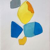 Geometric painting on paper