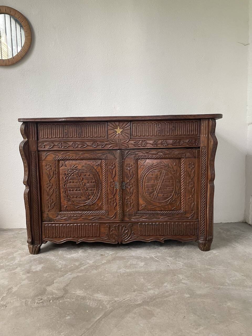 Auvergne brutalist folk art furniture 1890