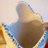 Cracked vase with chinese and floral decoration XlX th century