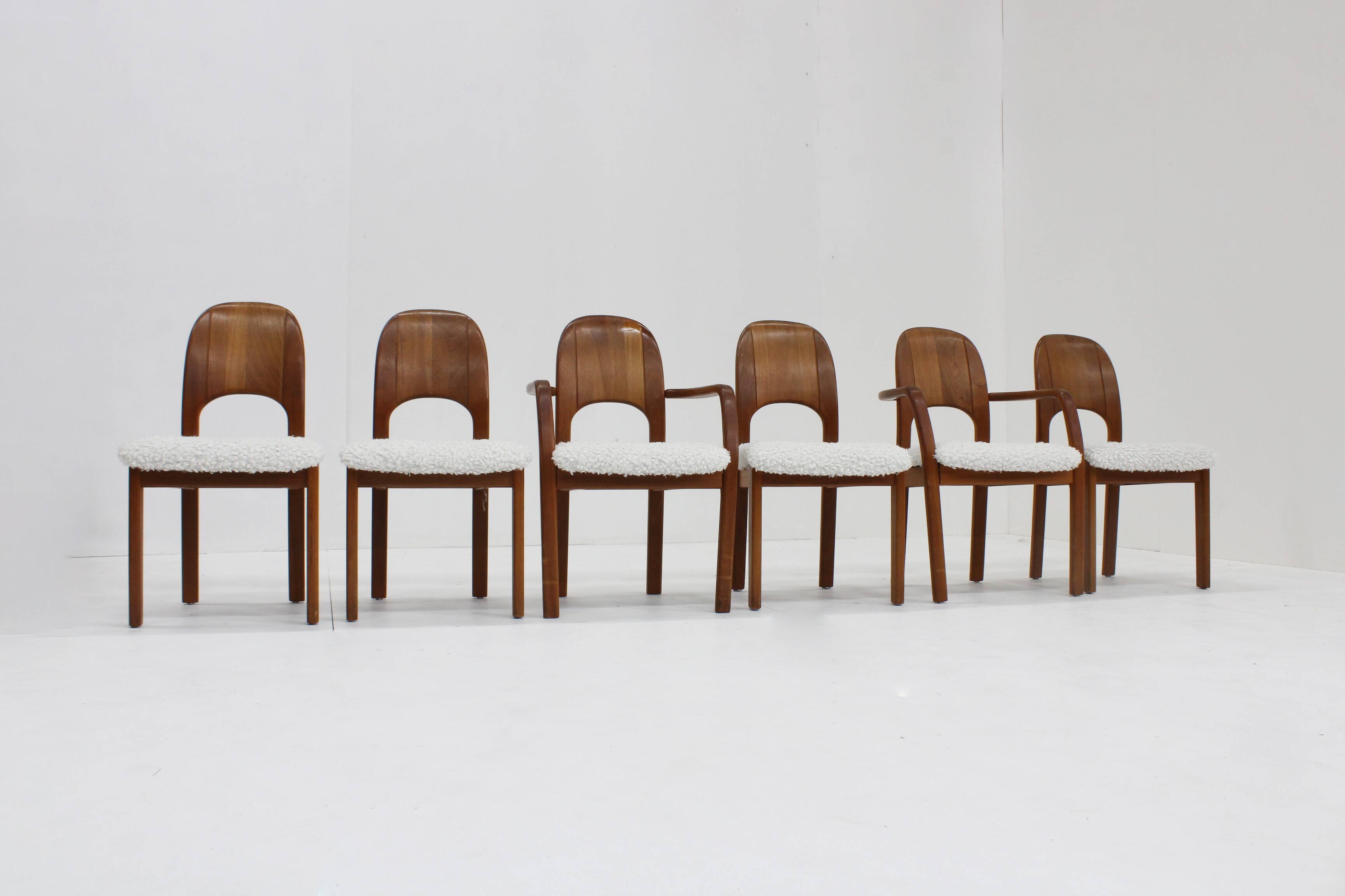 Vintage Danish Dining Chairs teak wood 1960s , Set of 6