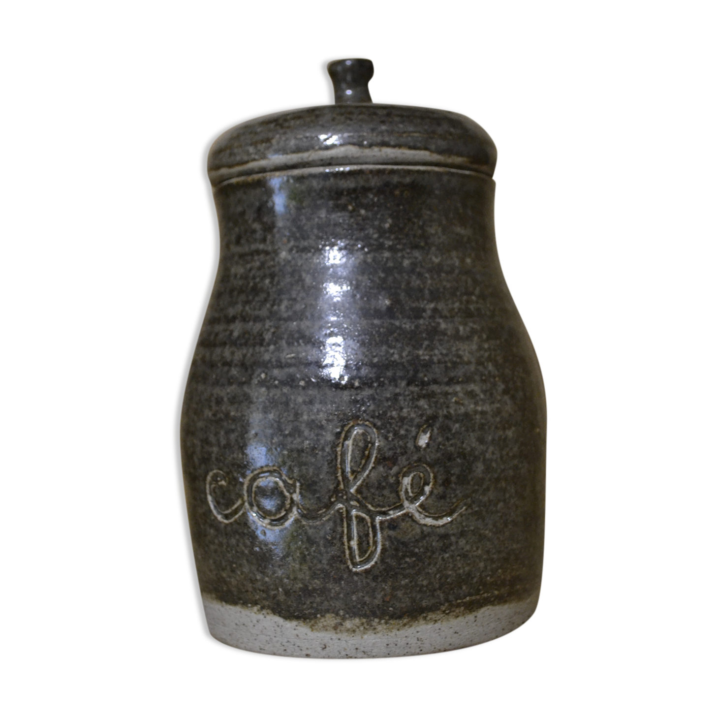 Varnished stoneware coffee pot