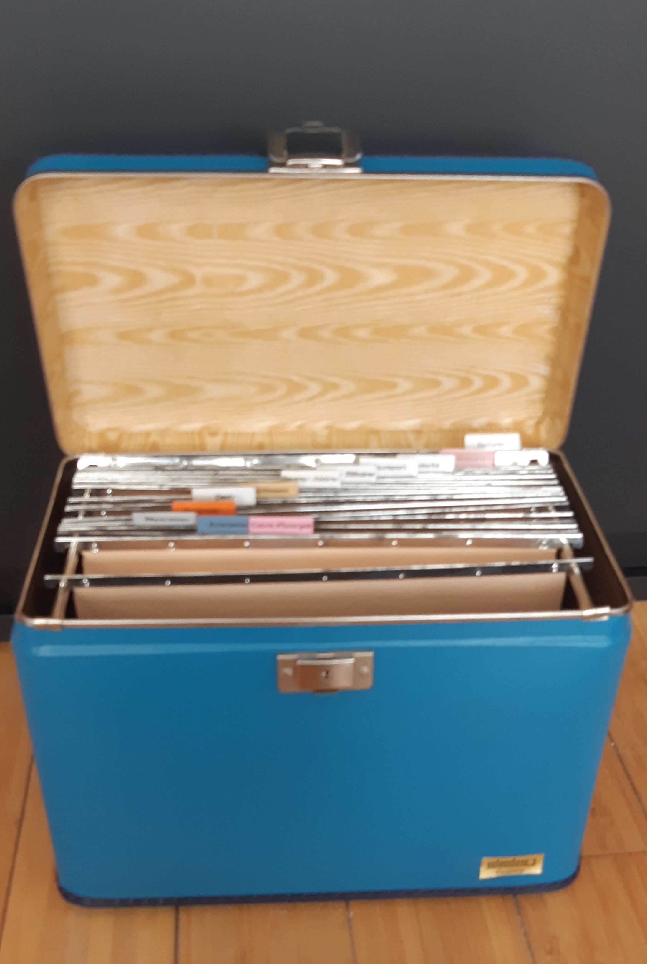 Vintage blue box ranking 12 folders suspended this. 1960