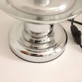 Space Age lamp in chromed metal and crystal, 1970