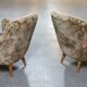 Pair of armchairs flower 50s