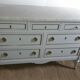 Commode ancienne style Louis XVI peinte dessus marbre