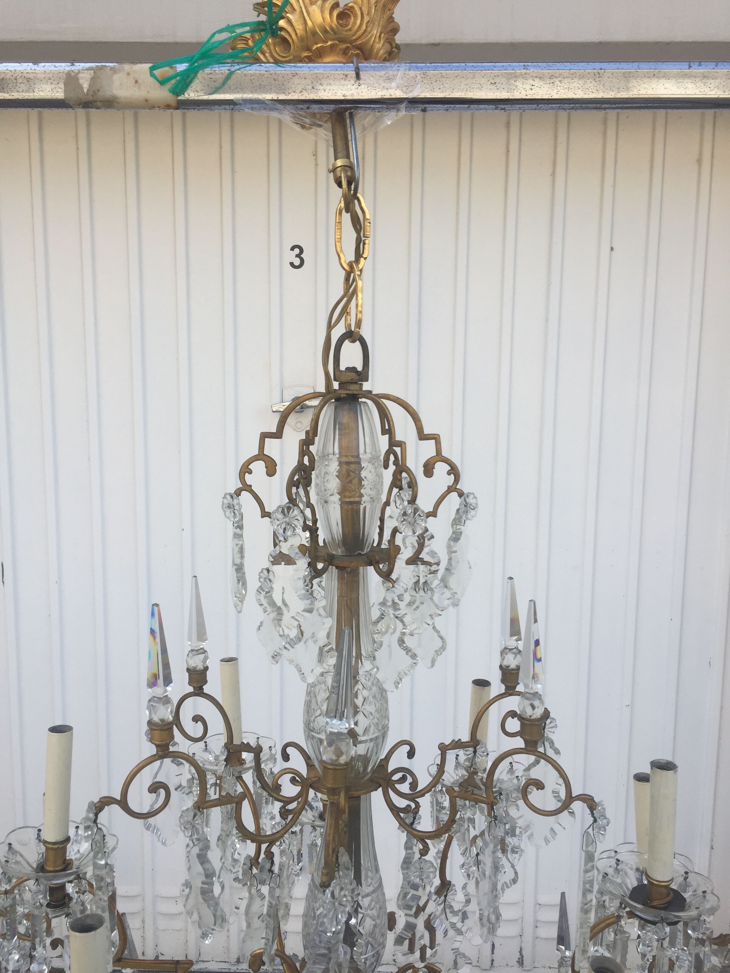 Regency cut crystal chandelier