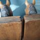 Wooden horse bookends