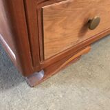 Art deco dresser in solid walnut
