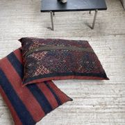 Pair of vintage XXL Kilim cushions