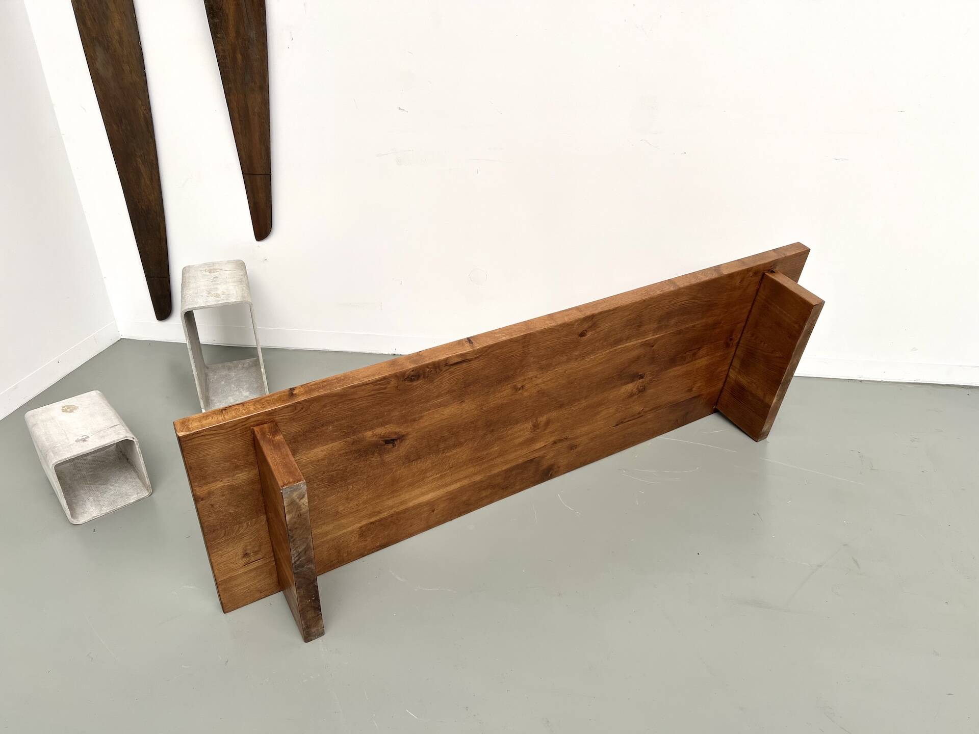 Solid oak coffee table, 1950s