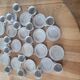 17 hand-painted stoneware coffee cups and saucers (ideal for professional use)