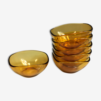 6 coupelles ambrées de la marque Vereco