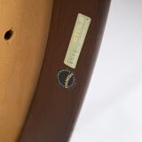 Armchair in rosewood and black leather of danish design from 1976.