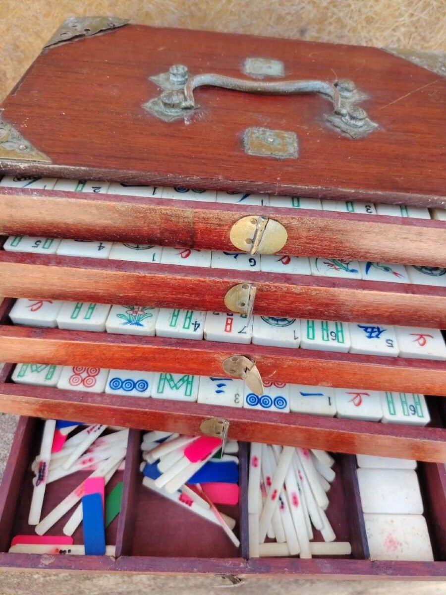 Antique Mahjong Game Box Dating from the Early 1900s