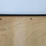 Art Deco walnut nightstand with black opaxite glass, Czechoslovakia 1930s