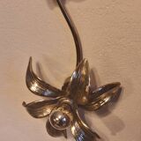 Brass organically shaped double wall or ceiling lights, 1970s