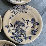 5 flat plates "Flowers" earth iron