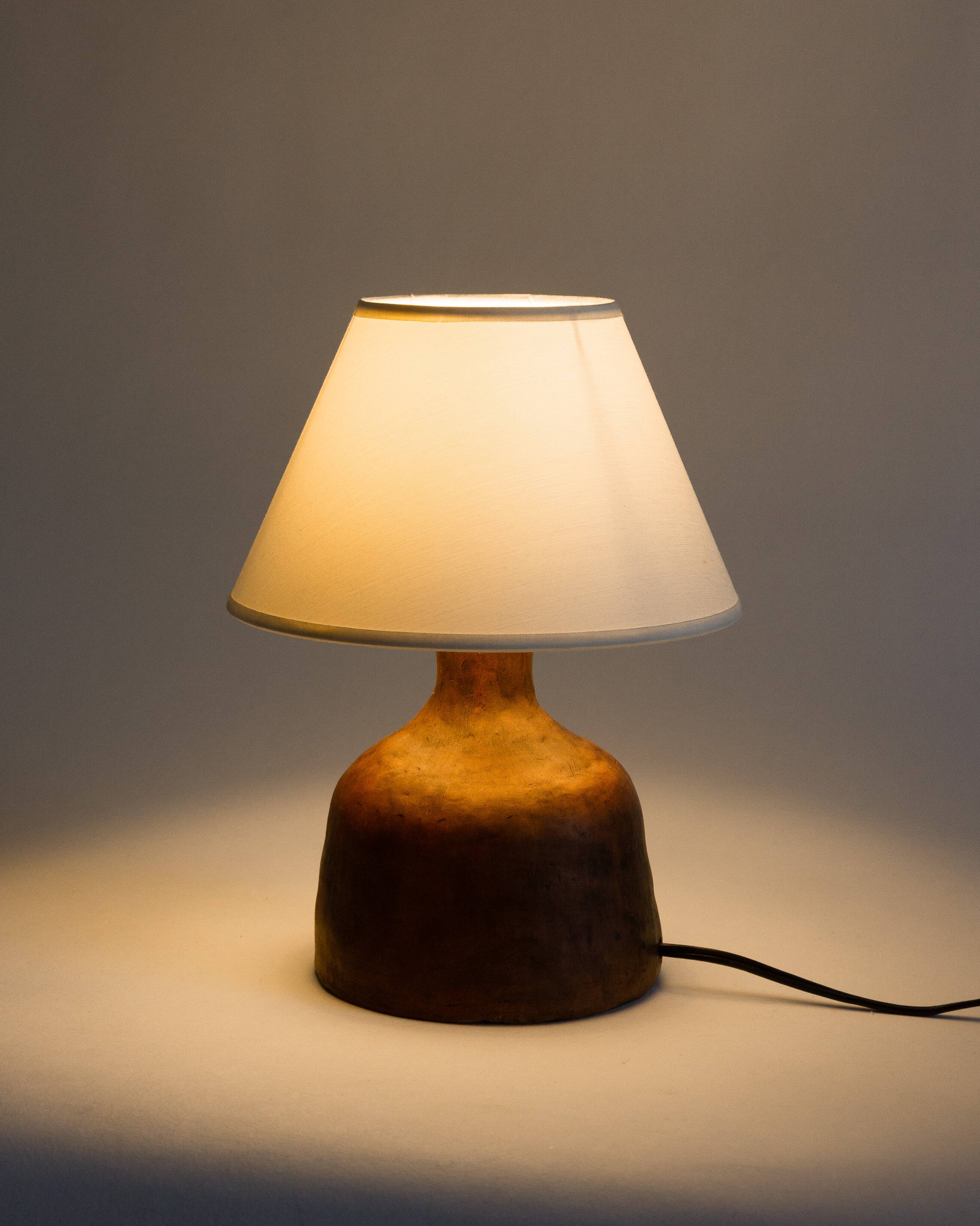 Terracotta lamp base, 50s/60s
