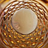 Set of 6 water or whiskey glasses Pernod SA amber color