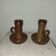 Pair of pyrite stoneware candlesticks from the 50s