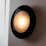 Metal and glass ceiling lamp