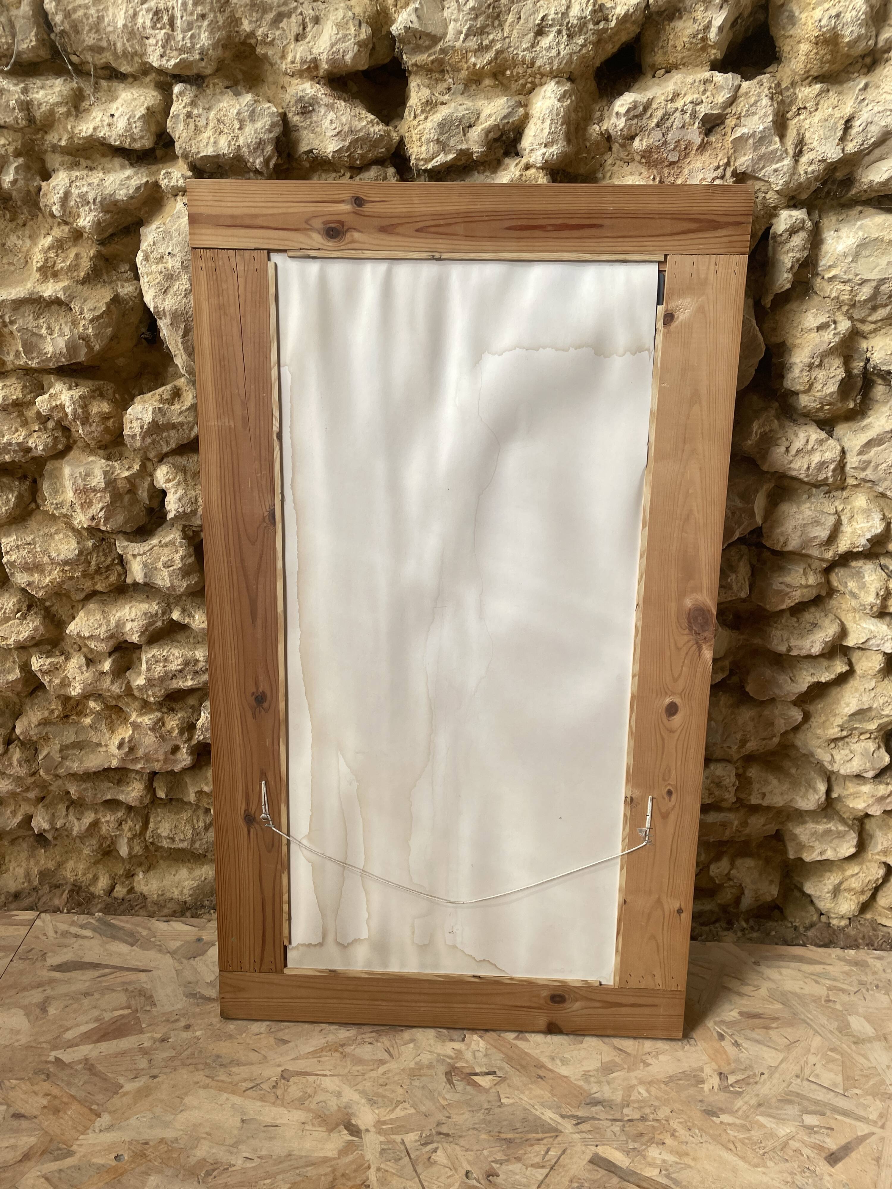Large pine mirror - 1990s