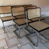 Suite de 6 chaises Marcel Breuer modele cesca b32