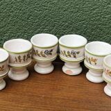 Moustiers earthenware egg service
