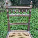 Chaise ancienne bois et cannage