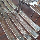 Set of 8 folding bistro / garden chairs fermob 1950