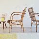 Paire de fauteuils anciens en rotin