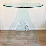 FIAM Italia Glass Side Table ‘Grillo’ by Vittorio Livi, ca. 1980s