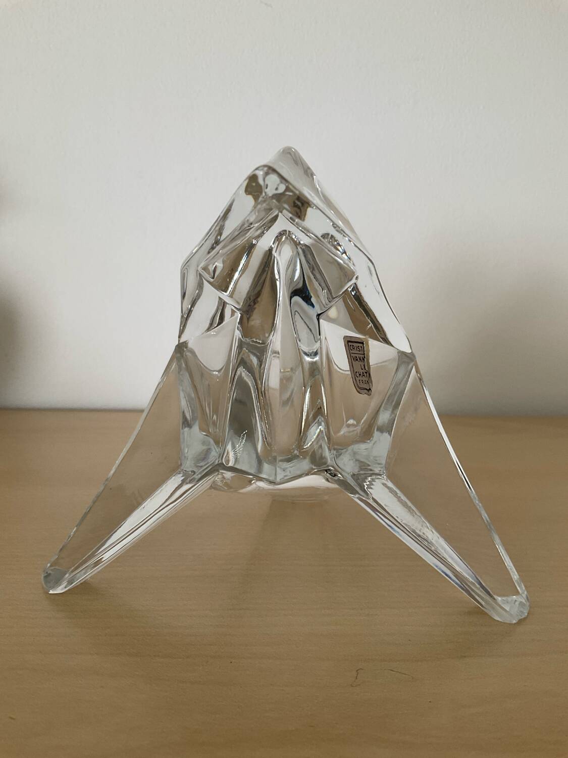 Vintage “Origami” crystal pocket emptier