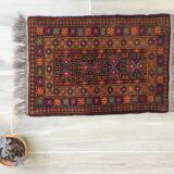 Small oriental wool rug - 80 x 46cm
