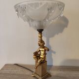Lamp Ezan foot bronze angel cherub