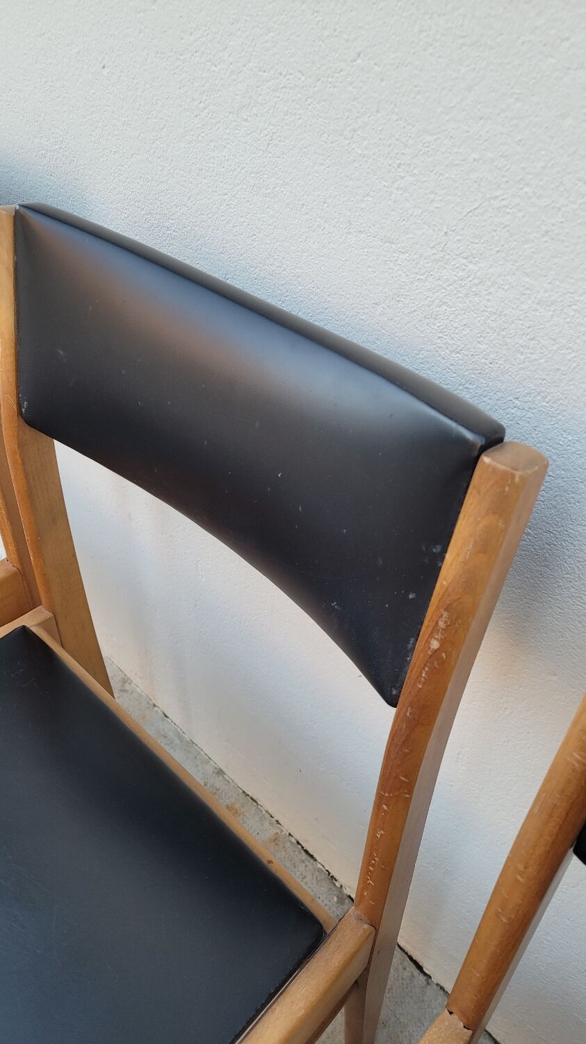 Série de 4 chaises scandinave vintage 1950