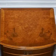 Art Deco Walnut Burl Bedside Tables, Set of 2