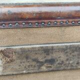 Trunk old leather and brass
