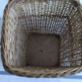 Wicker wastebasket
