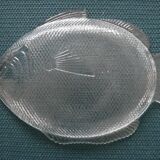 Plat en verre forme poisson