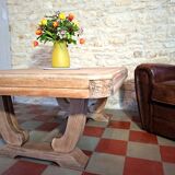 Art Deco coffee table in solid oak