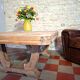 Table basse Art Déco chêne massif