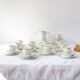 Hackefors "Linnea Borealis" 43-piece Swedish coffee service for 13 people, 1970s