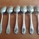 Old silver metal spoons