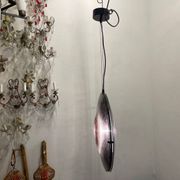 Set of 2 Vintage Mila Schön Murano Glass Pendant Lights, Italy, 1980s