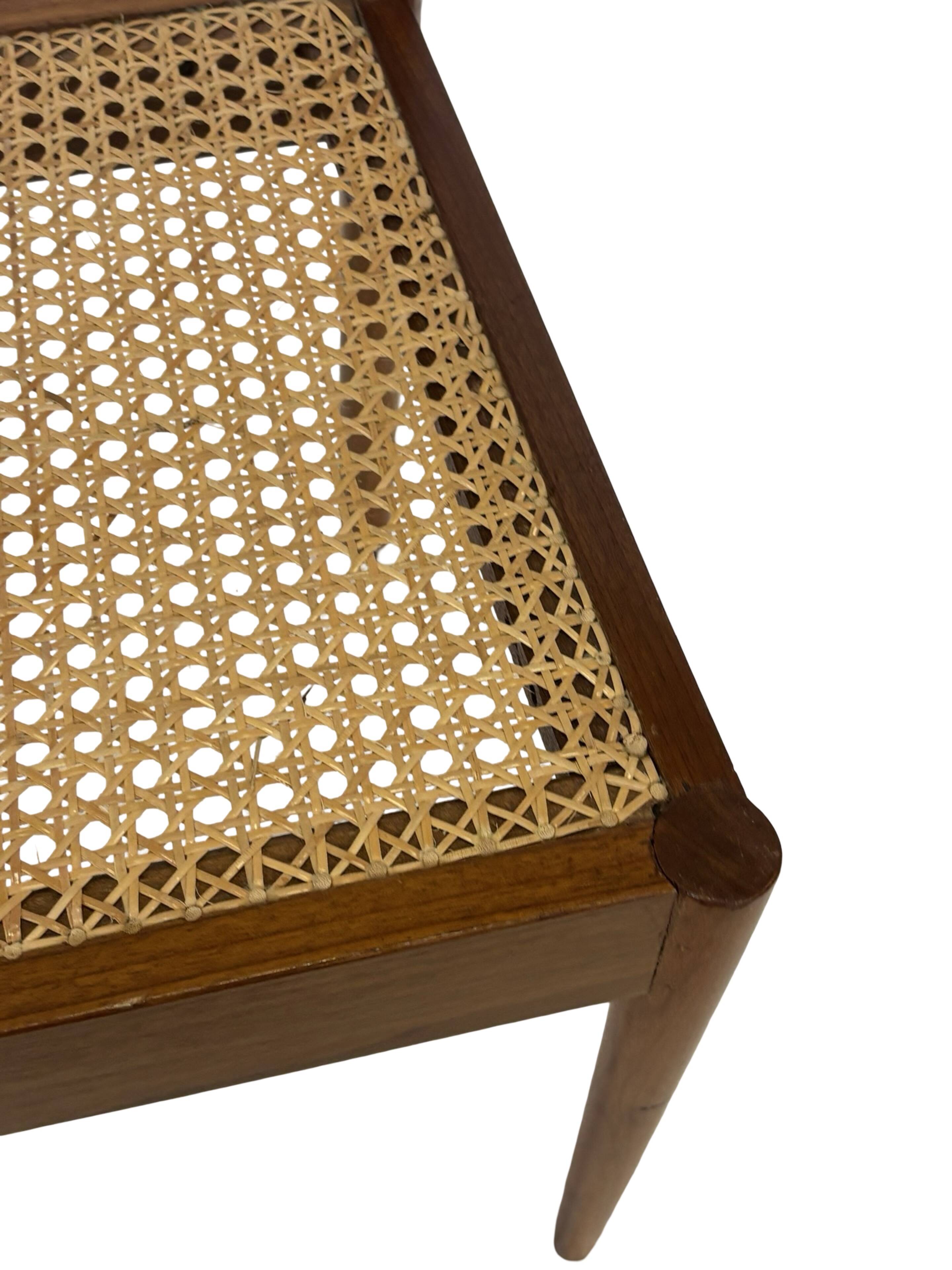 Vintage Teak Chair with Webbing - 1970s Design