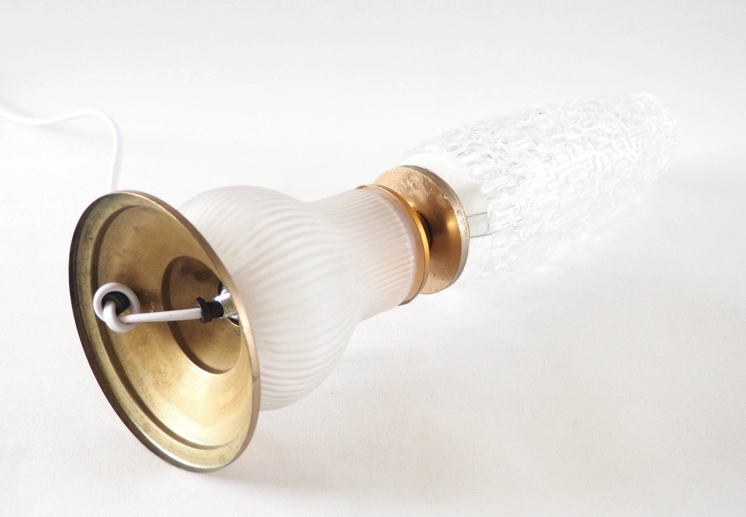 Satin flute and pear lamp