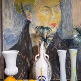 Tableau portrait sur toile d'une Dame slave 61 X 50 cm