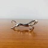 6 porte-couteaux chevaux en métal argenté vintage